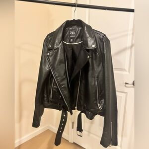 ZARA Women’s Moto Jacket in Noir | Size XXL (US 12-14)